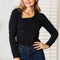 Basic Bae Asymmetrical Neck Long Sleeve Top